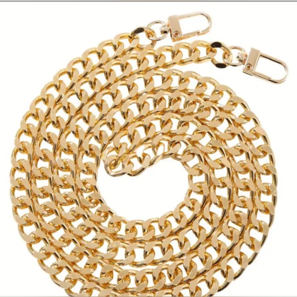 New Goldtone Replacement Bag Chain Approx. 47"